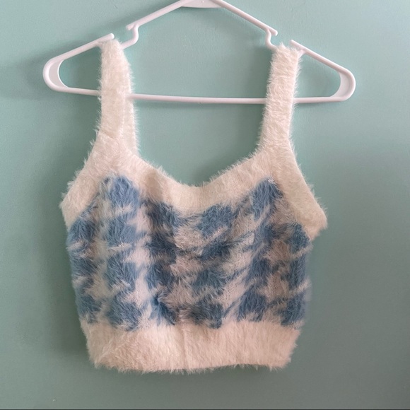 Forever 21 Tops - Baby Blue Fuzzy Tank Top